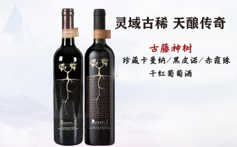 古藤神樹(shù)珍藏赤霞珠卡曼納黑皮諾干紅葡萄酒 冰川酒莊